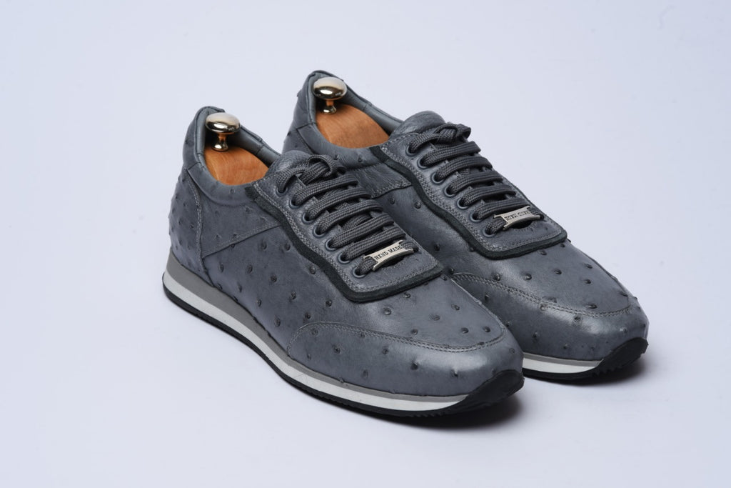 Ostrich leather sport shoes